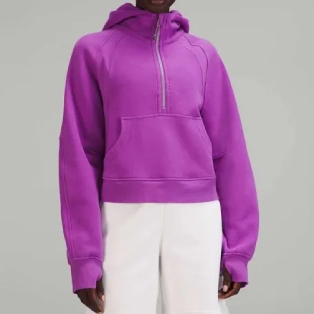 Moonlit magenta oversized half zip lululemon scuba